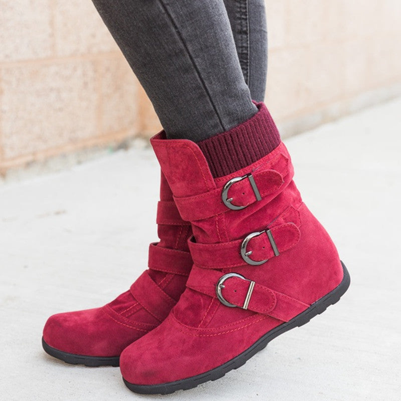 Drune | Stil - Modische Winterstiefel mit Schnalle