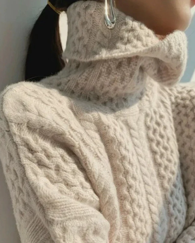 Drune | Chunky Strickpullover mit Rollkragen Weich und Warm Zeitloses Design