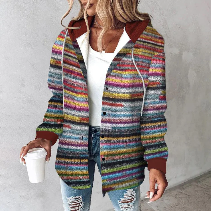 Drune | Eleganter Druck Kapuzenpullover Oberbekleidung