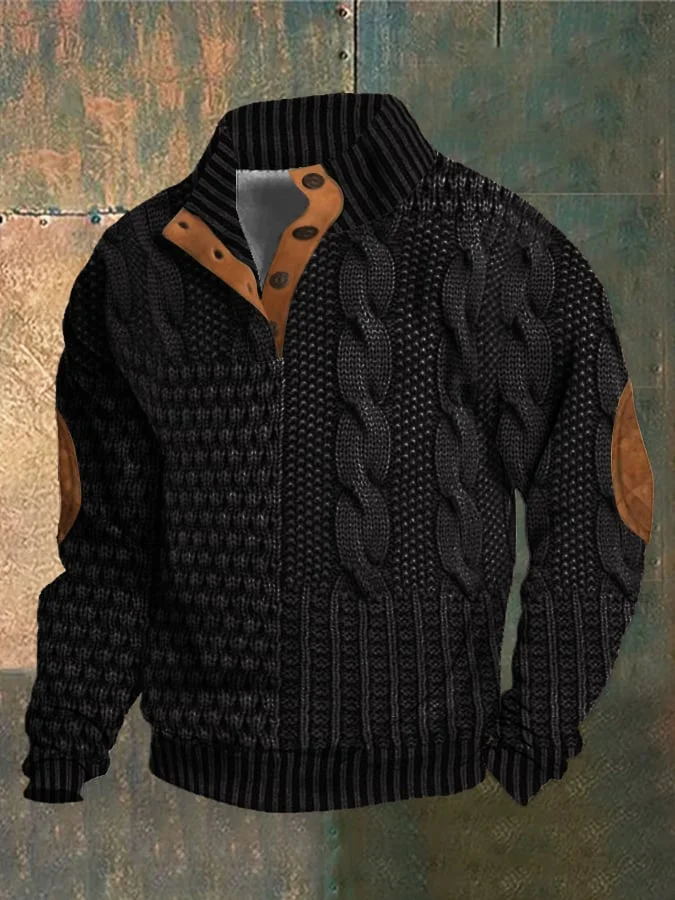 Drune | Herren Retro Kaschmir Rollkragenpullover Mit Hohem Kragen