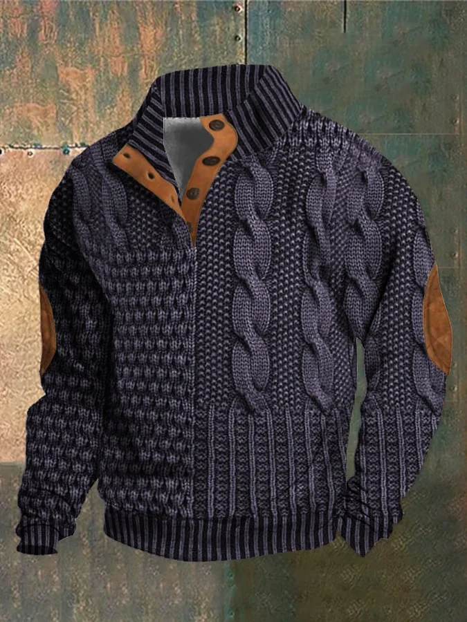 Drune | Herren Retro Kaschmir Rollkragenpullover Mit Hohem Kragen