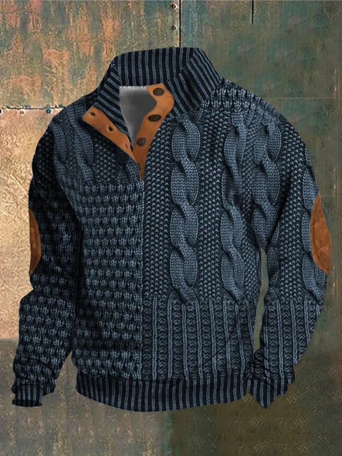 Drune | Herren Retro Kaschmir Rollkragenpullover Mit Hohem Kragen