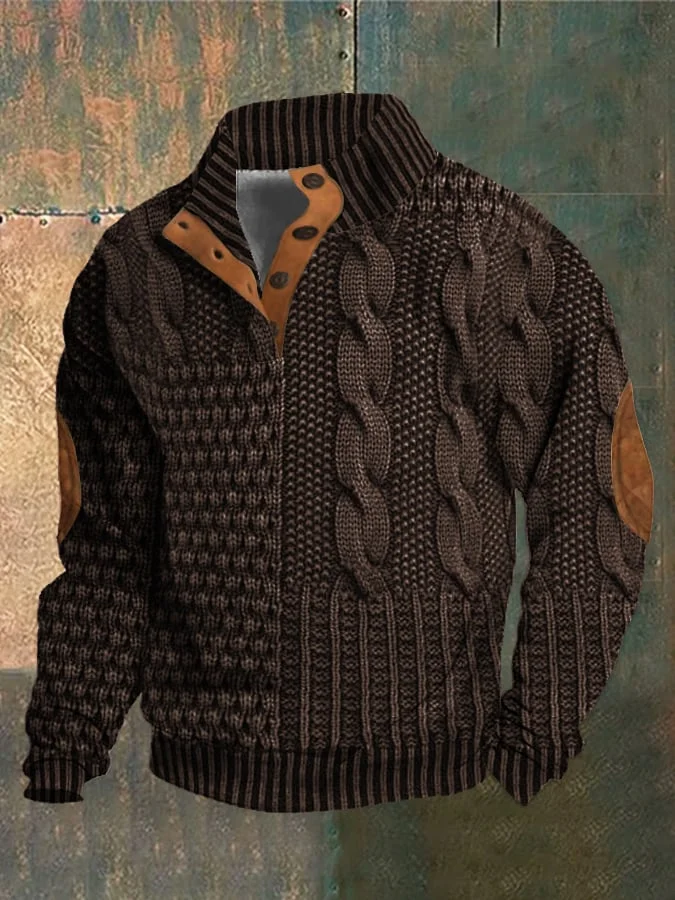 Drune | Herren Retro Kaschmir Rollkragenpullover Mit Hohem Kragen