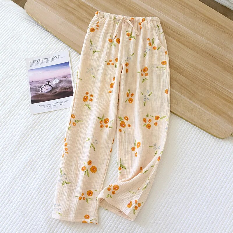 Drune - Geblümte Pyjamahose