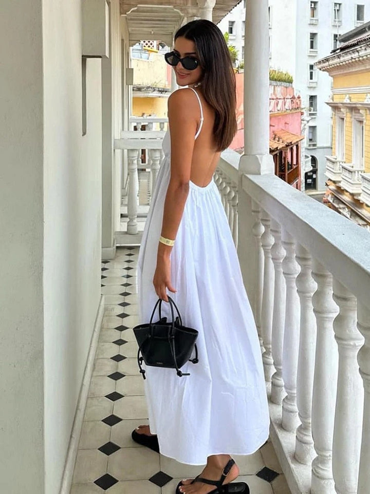 Drune - Rückenfreies Midikleid