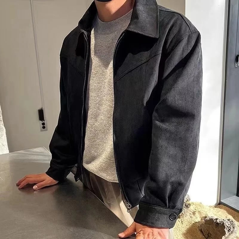 Drune | Vintage Jacke Herren mit Klassischem Kragen und Reißverschluss