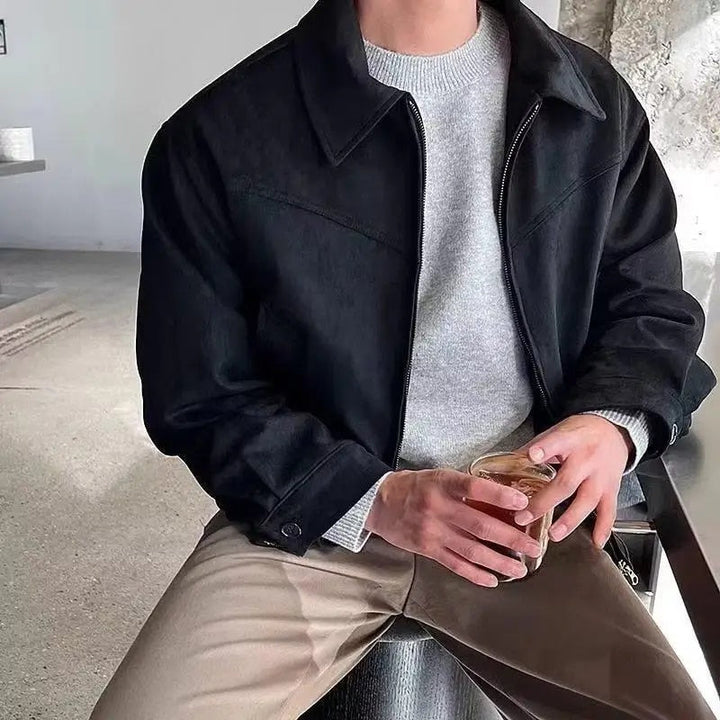 Drune | Vintage Jacke Herren mit Klassischem Kragen und Reißverschluss