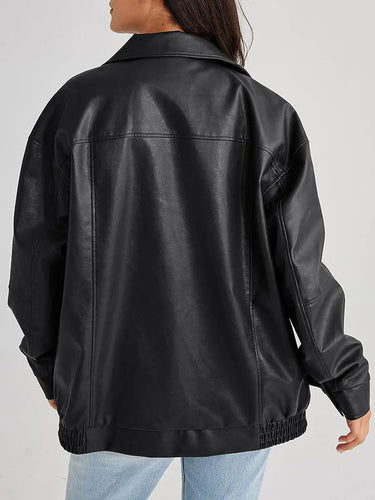 Drune | Zip-Up Bikerjacke - Oversized Passform mit gerafftem Saum