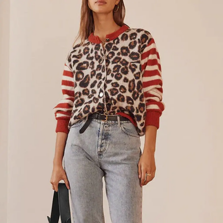 Drune | Leopard Strickcardigan