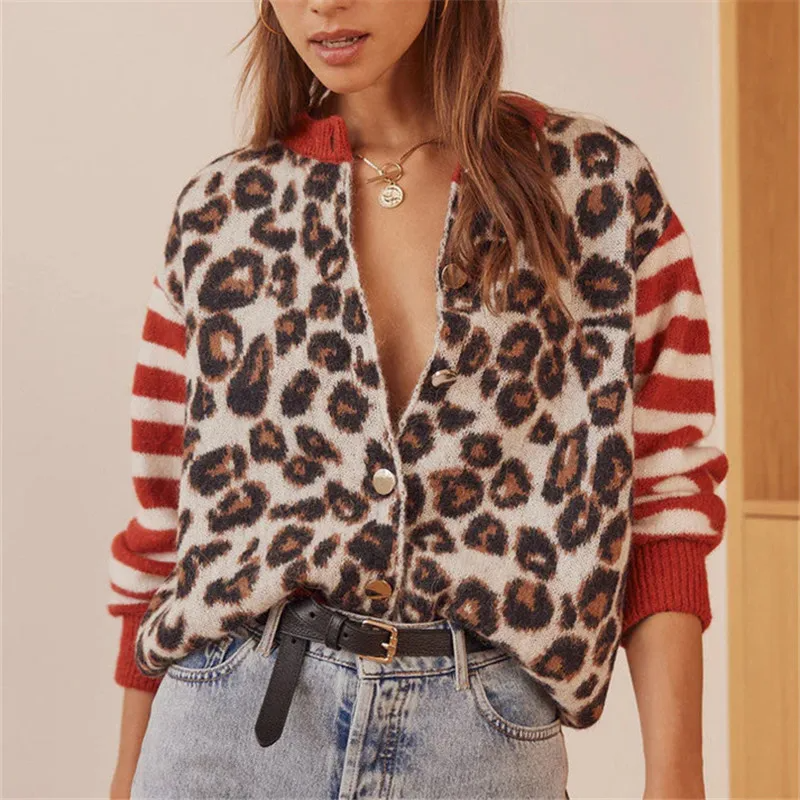 Drune | Leopard Strickcardigan