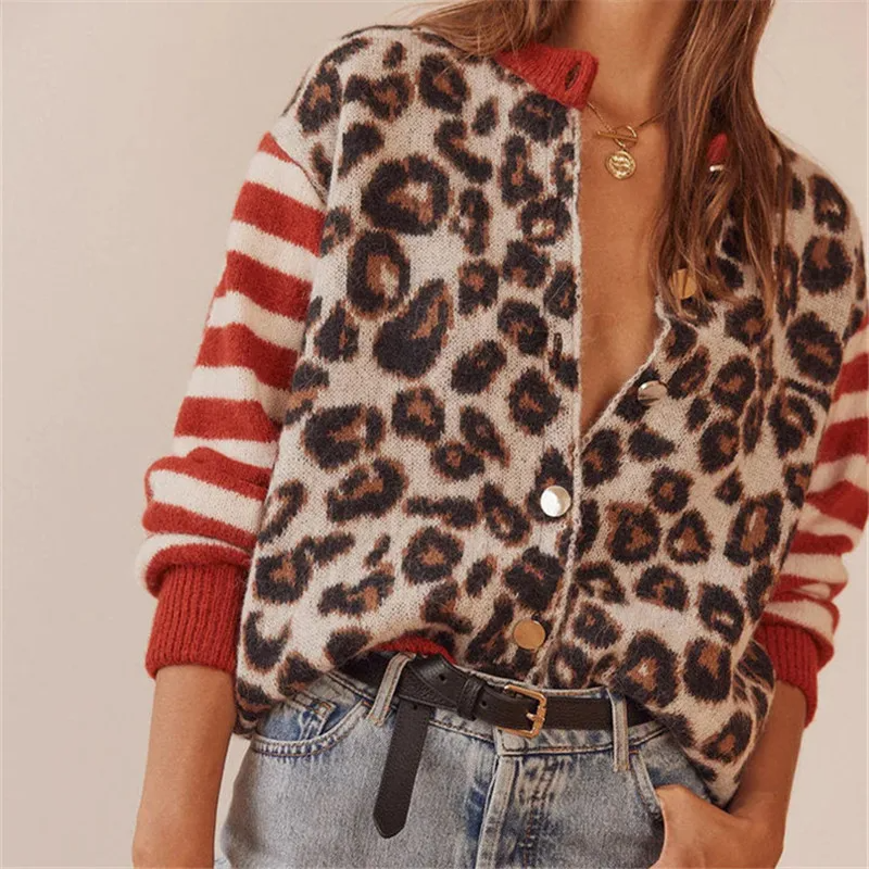 Drune | Leopard Strickcardigan