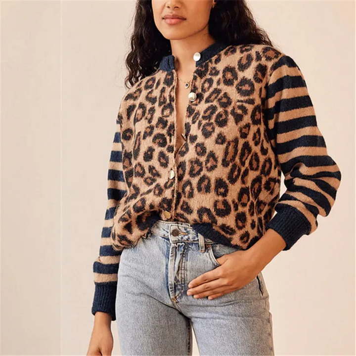Drune | Leopard Strickcardigan