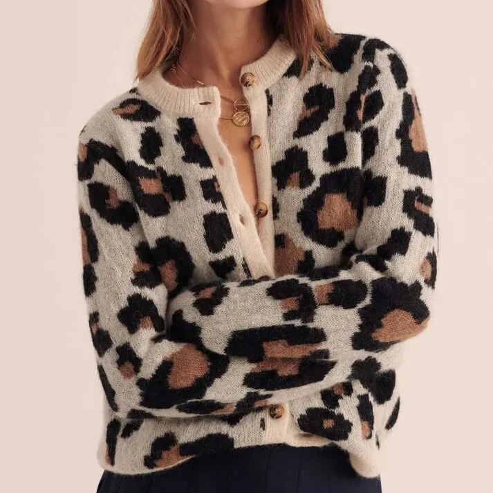 Drune | Leopard Strickcardigan