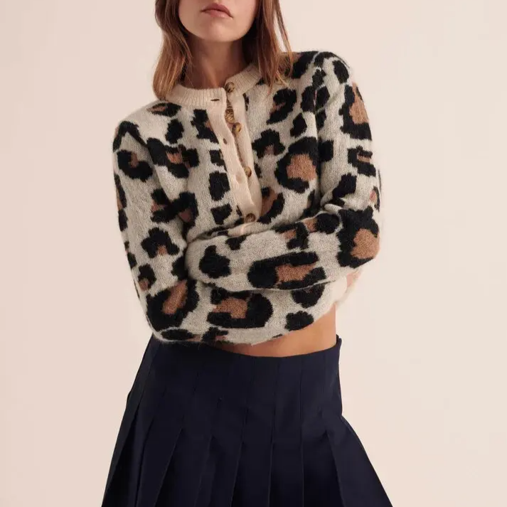 Drune | Leopard Strickcardigan