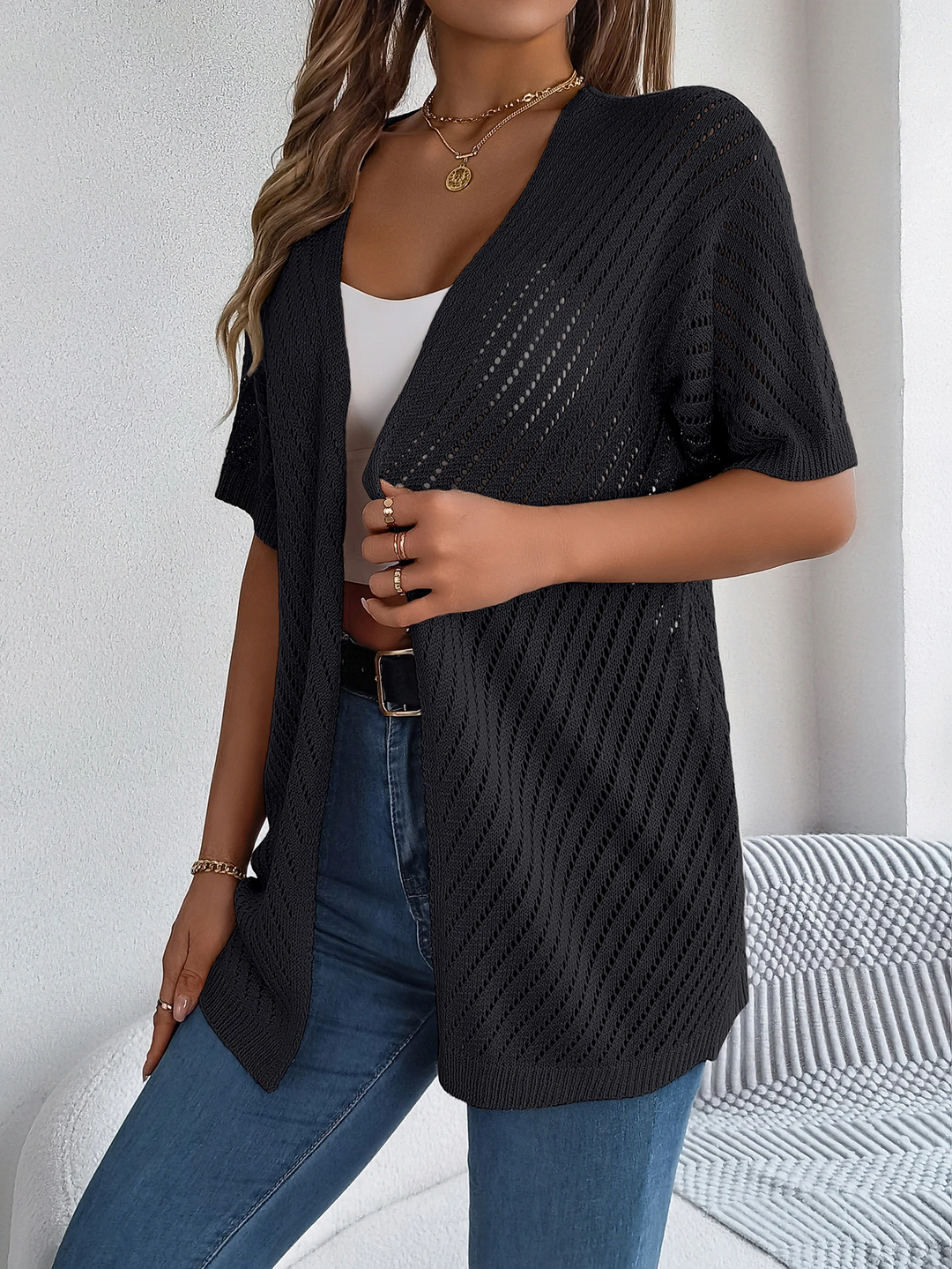 Drune | Chevron Strickjacke