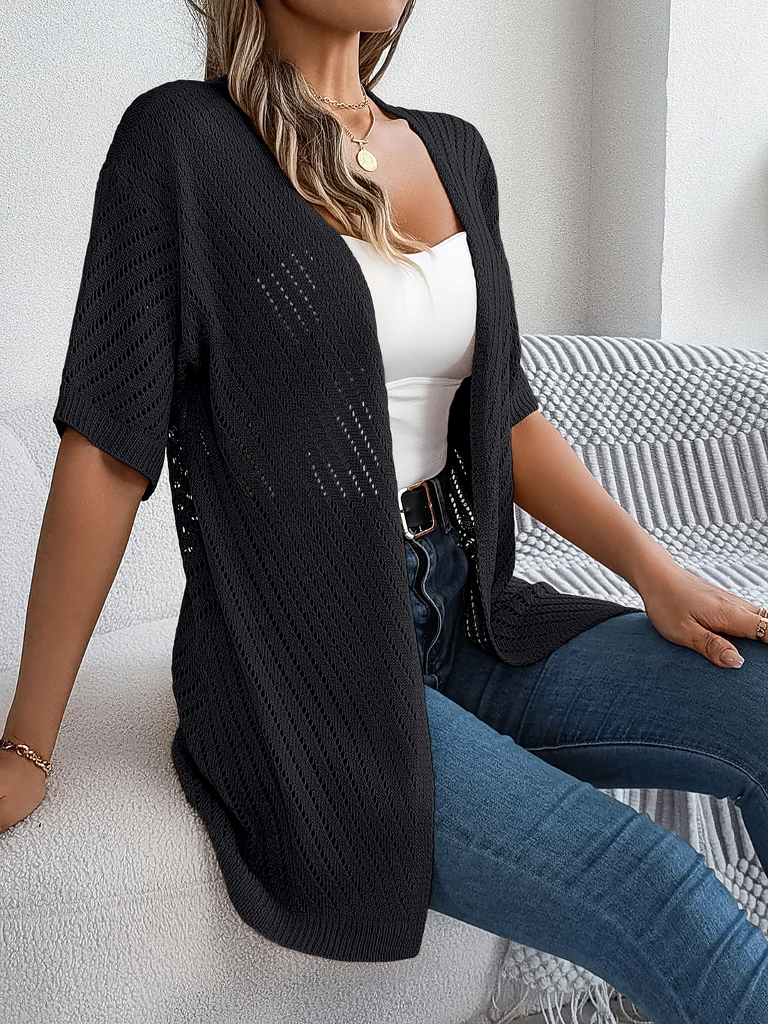 Drune | Chevron Strickjacke