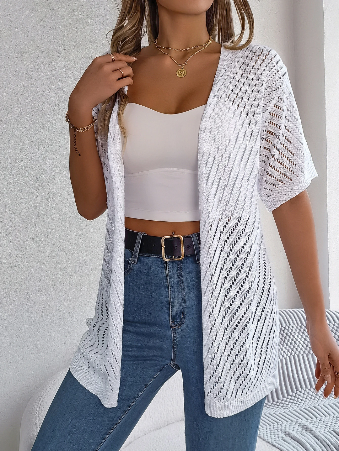 Drune | Chevron Strickjacke