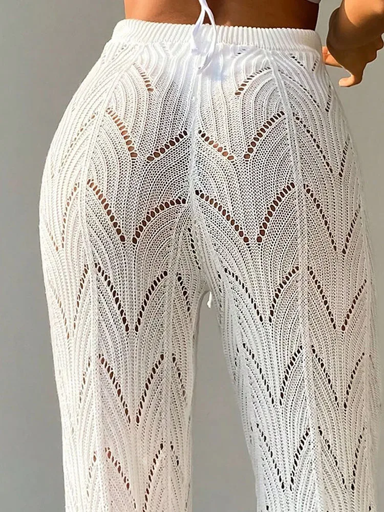 Drune | Transparente Strickhose