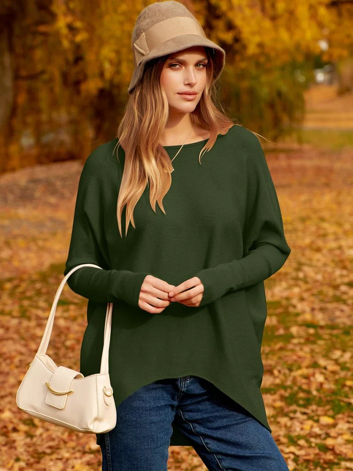 Drune | Sweatshirt - Oversized Fit - Weiches Strick-Wollgemisch - Langarm Hüftlanger Pullover