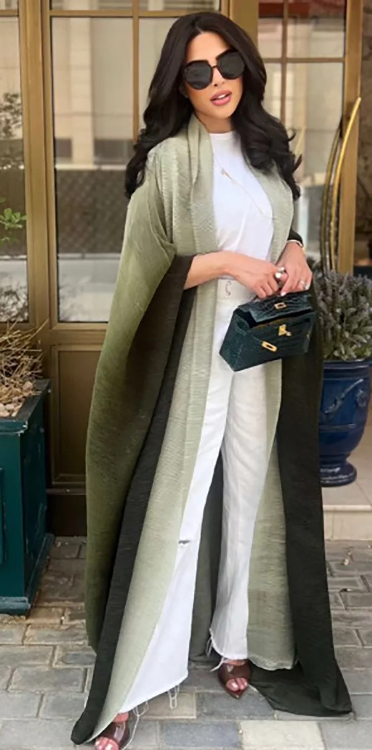 Drune | Trenchcoat - Oversized Fit - Gefaltete Textur - Schal-Kragen - Fledermausärmel - Vollständige Länge