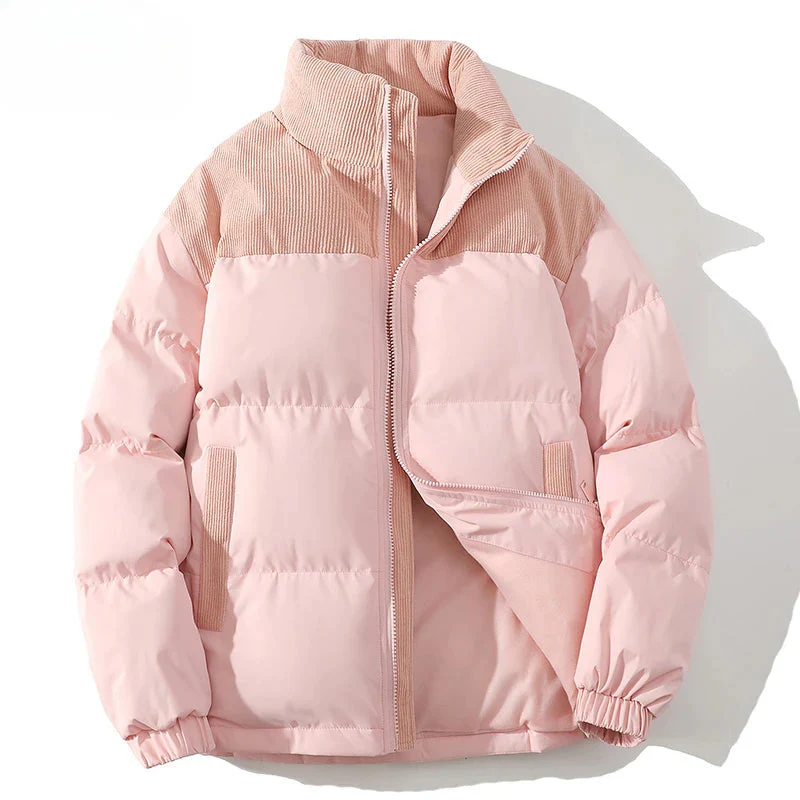 Drune | Pufferjacke Polyester Gestepptes Futter Ripp Cord Stück Elastische Bündchen