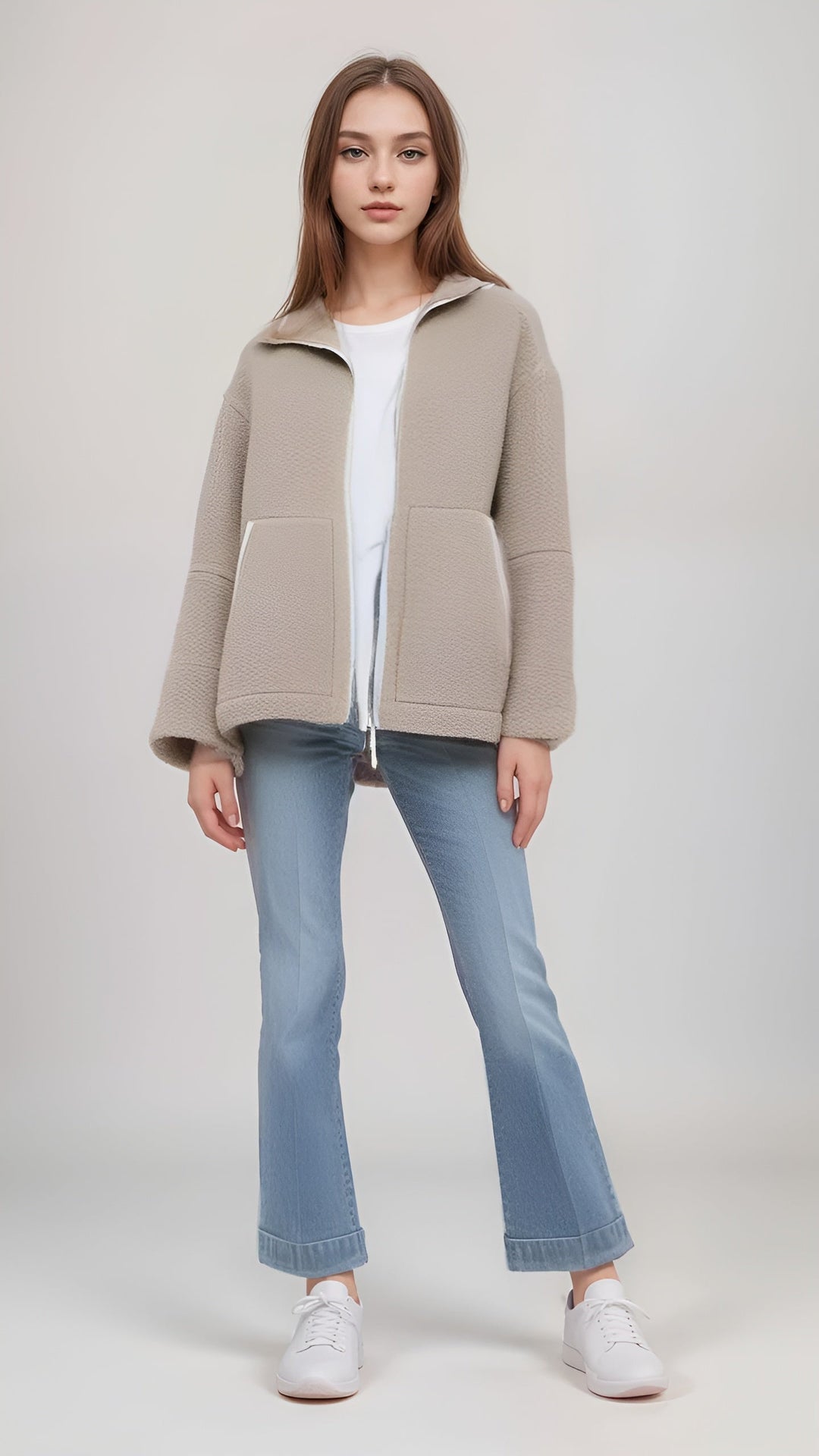 Drune | Warme Teddy Fleece Damenjacke