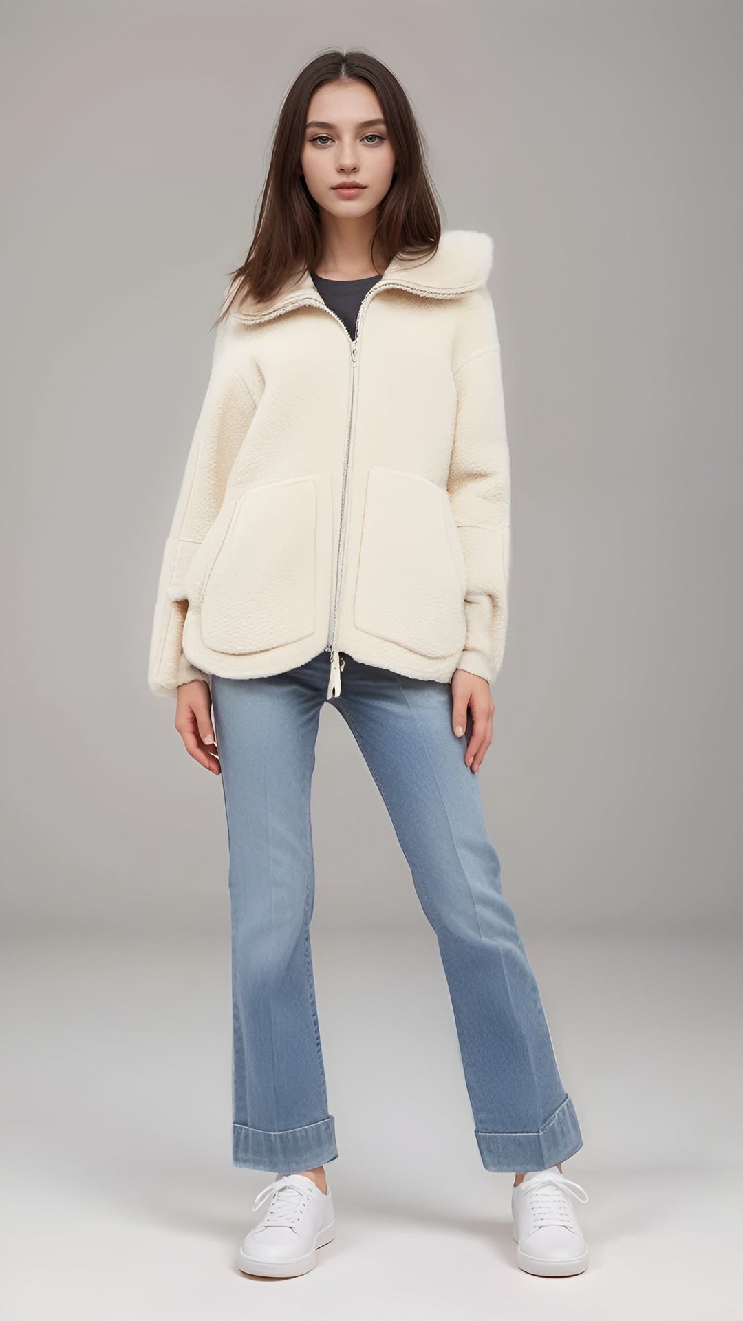 Drune | Warme Teddy Fleece Damenjacke