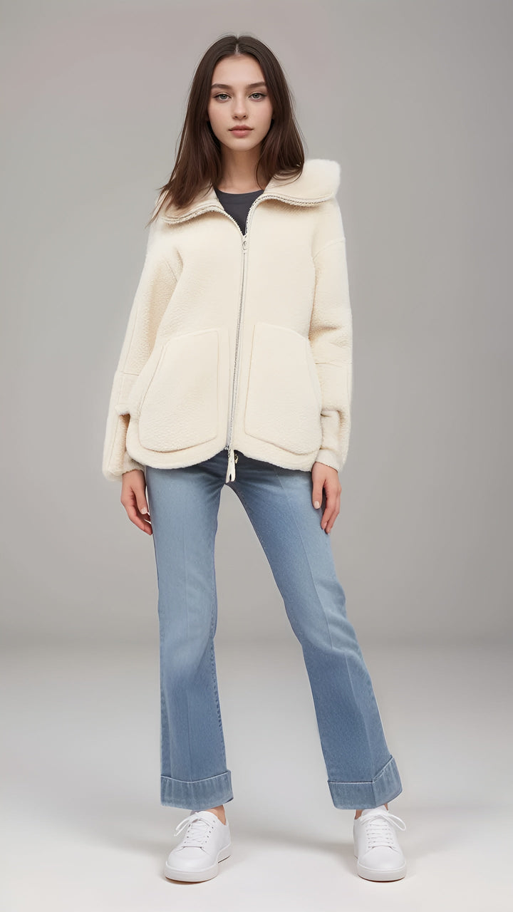 Drune | Warme Teddy Fleece Damenjacke