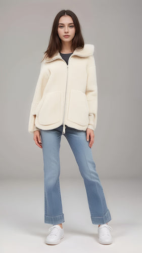 Drune | Warme Teddy Fleece Damenjacke