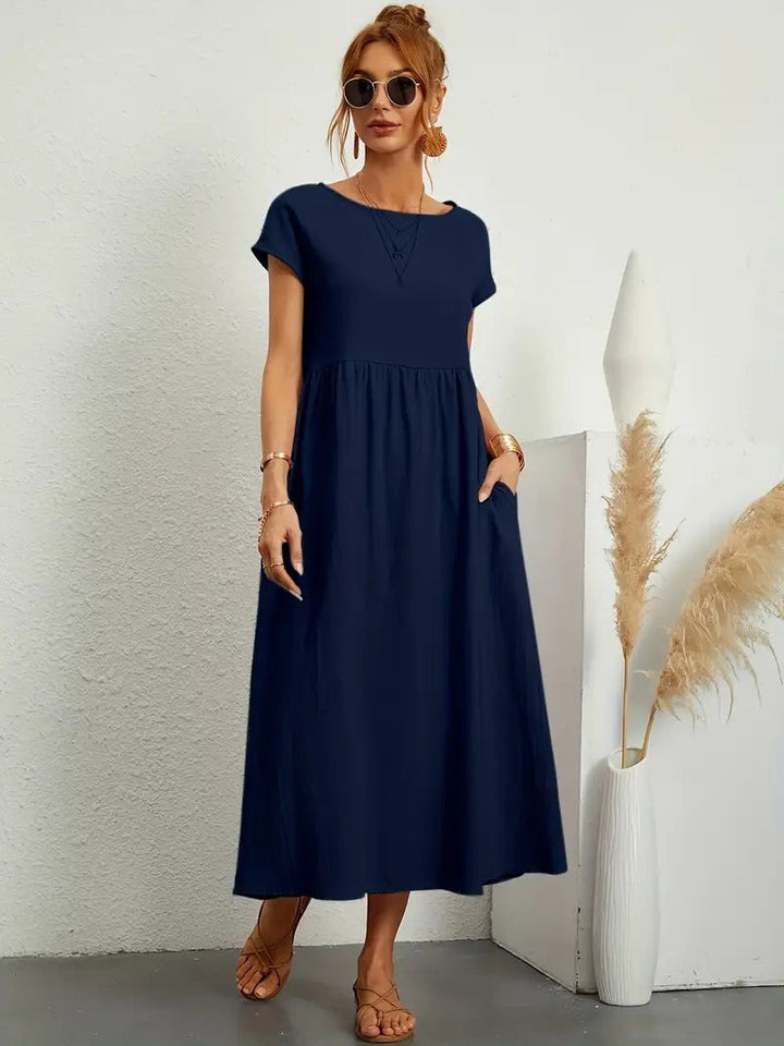 Drune | Raffinierte Leinen Sommerkleid mit Praktischen Taschen