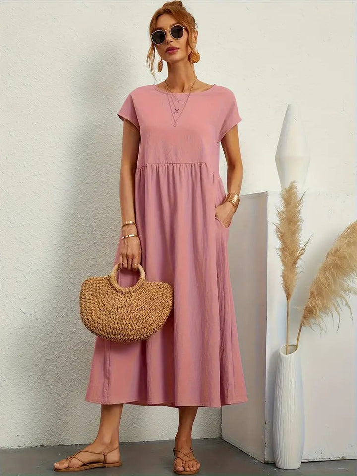 Drune | Raffinierte Leinen Sommerkleid mit Praktischen Taschen