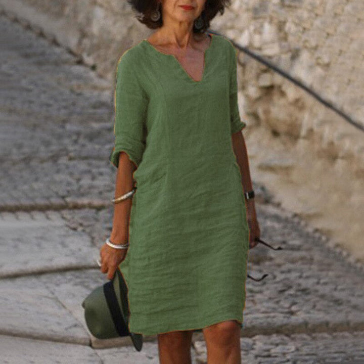 Drune | Midi Kleid - Stilvolles und Entspanntes Midikleid für Jeden Tag