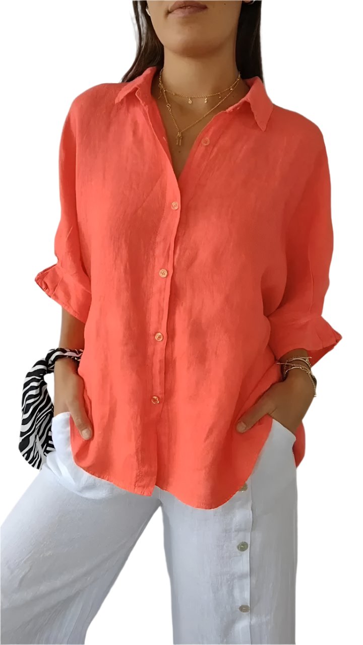 Drune | Damen Bluse Unifarben – Leicht & Sommerlich