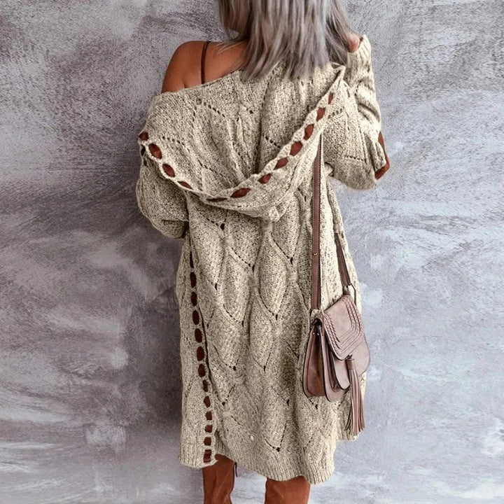 Drune | Eleganter Strickpullover mit Kapuze im Vintage-Stil