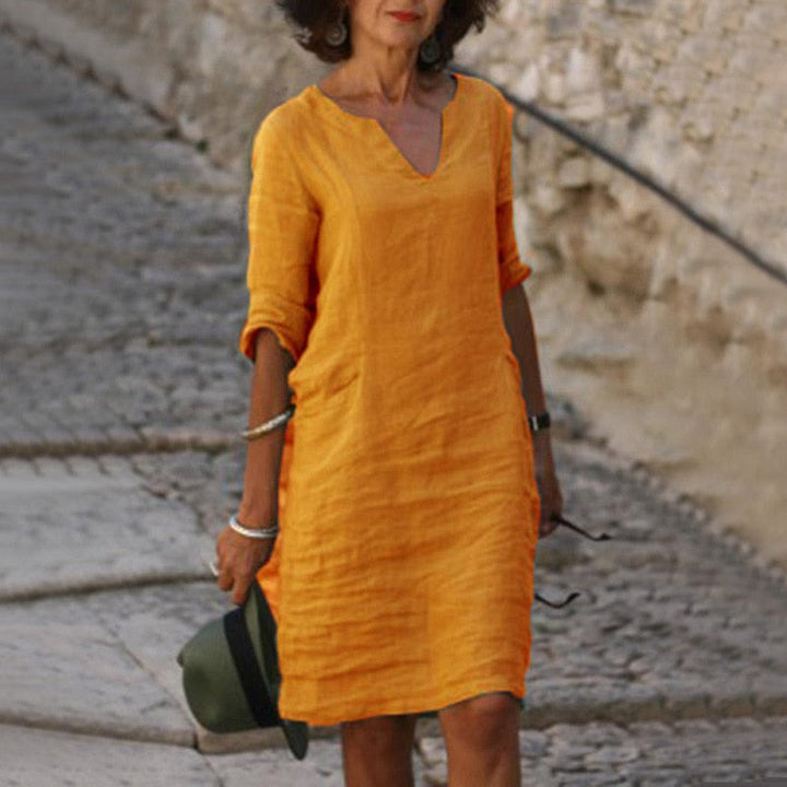 Drune | Midi Kleid - Stilvolles und Entspanntes Midikleid für Jeden Tag