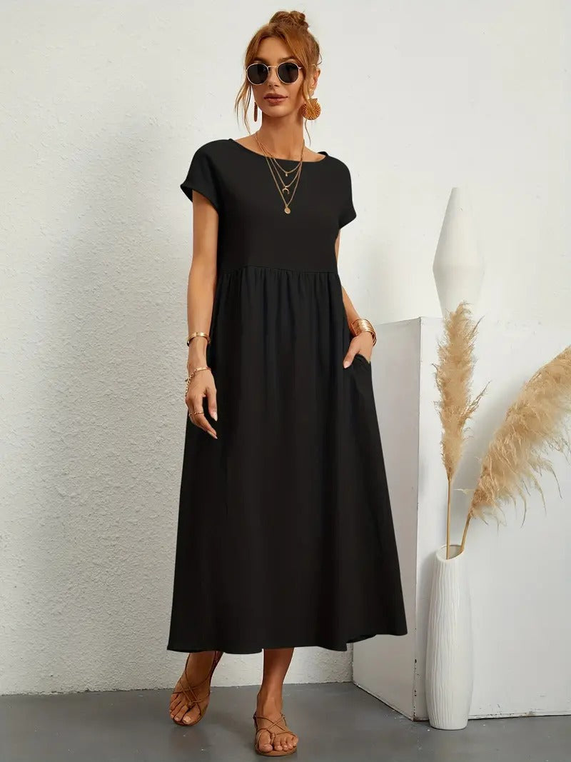 Drune | Raffinierte Leinen Sommerkleid mit Praktischen Taschen