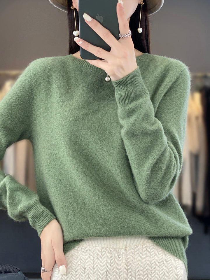 Drune | lässiger Strickpullover mit O-Ausschnitt