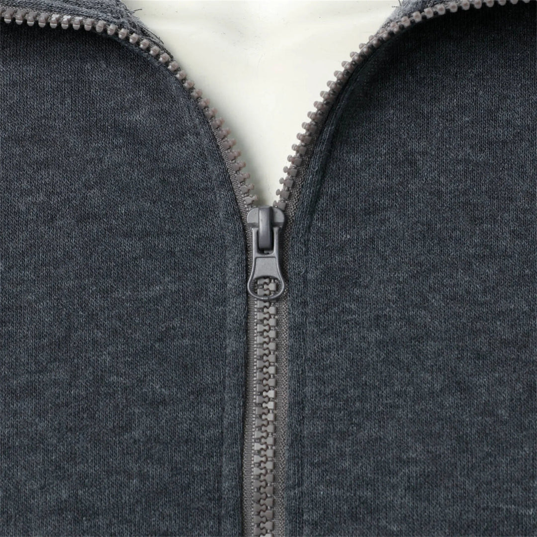 Drune | Klassisches Sweatshirt mit Reißverschluss Baumwollmischung Komfort und Stil