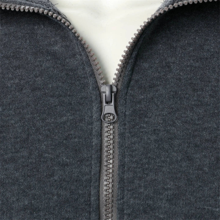 Drune | Klassisches Sweatshirt mit Reißverschluss Baumwollmischung Komfort und Stil