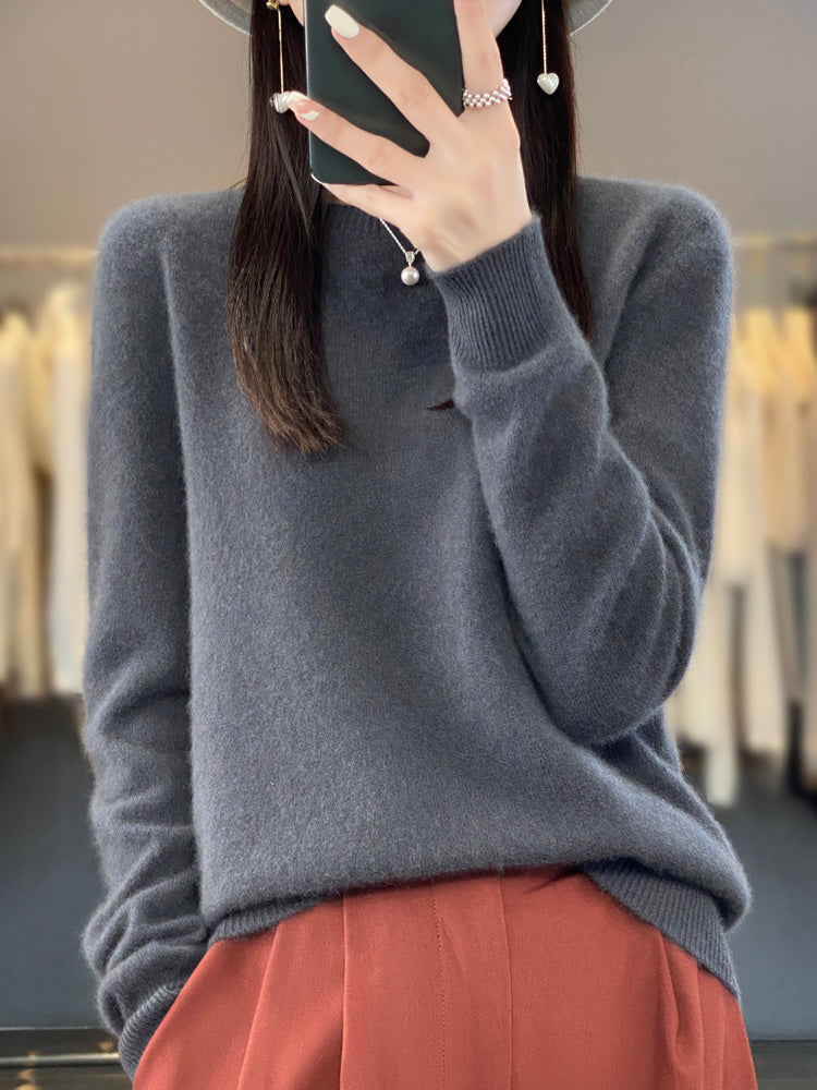 Drune | lässiger Strickpullover mit O-Ausschnitt