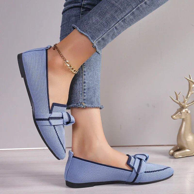 Drune | Schicke Flache Schuhe mit Spitze und Schleifendetail