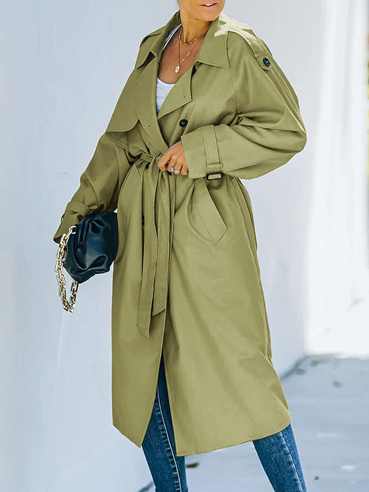 Drune | Stylischer Langer Trenchcoat für Damen Winter