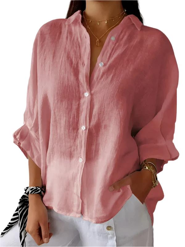 Drune | Damen Bluse Unifarben – Leicht & Sommerlich