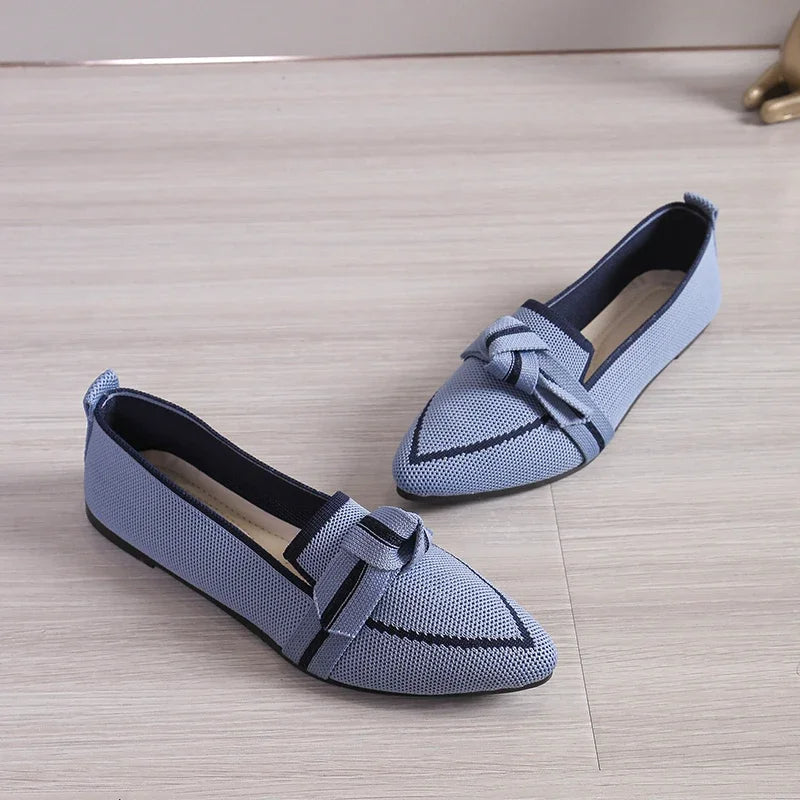 Drune | Schicke Flache Schuhe mit Spitze und Schleifendetail