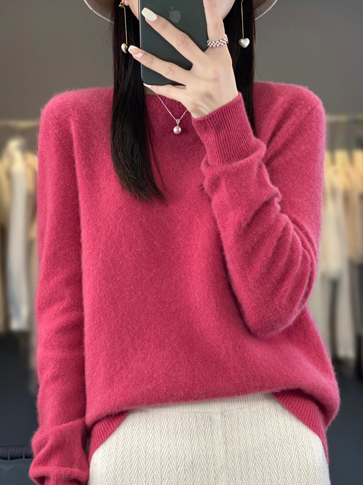 Drune | lässiger Strickpullover mit O-Ausschnitt