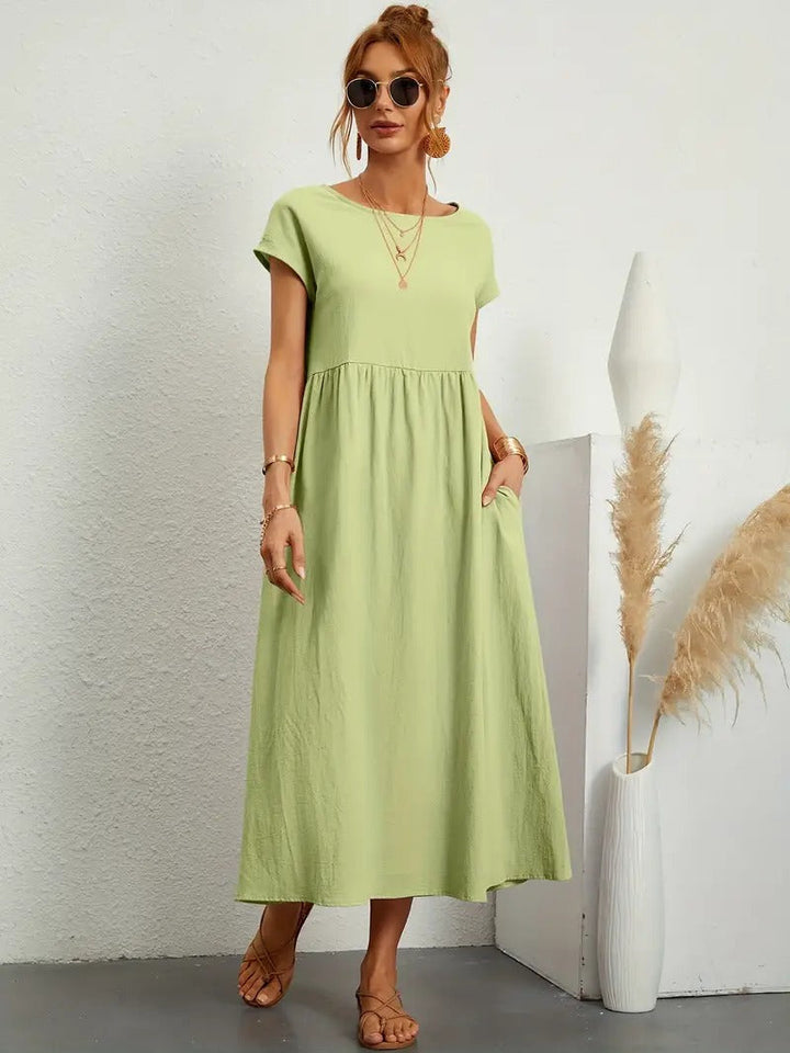 Drune | Raffinierte Leinen Sommerkleid mit Praktischen Taschen