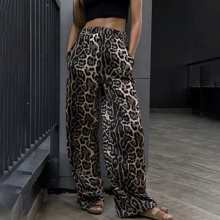 Drune | Weite Hose mit Leopardenmuster