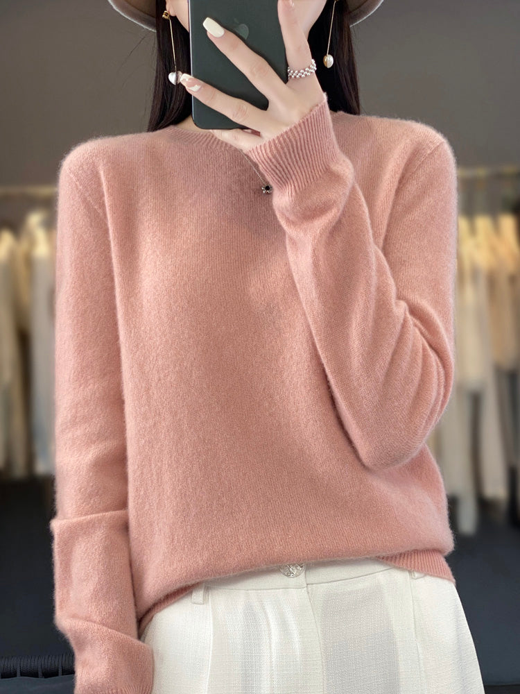 Drune | lässiger Strickpullover mit O-Ausschnitt