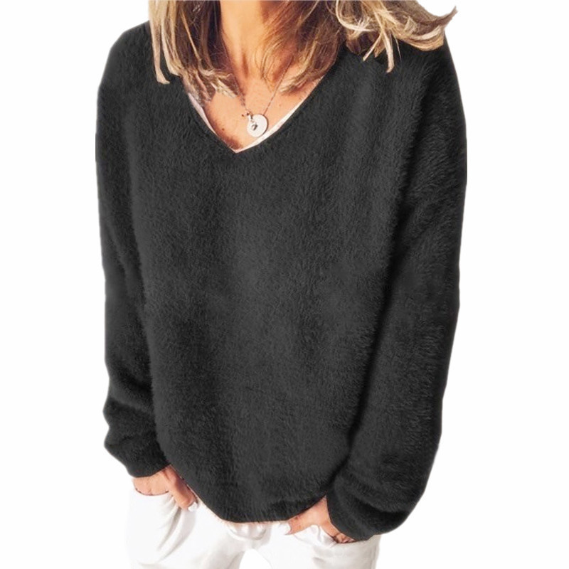 Drune | V-Ausschnitt Sweatshirt Langarm Freizeitstil