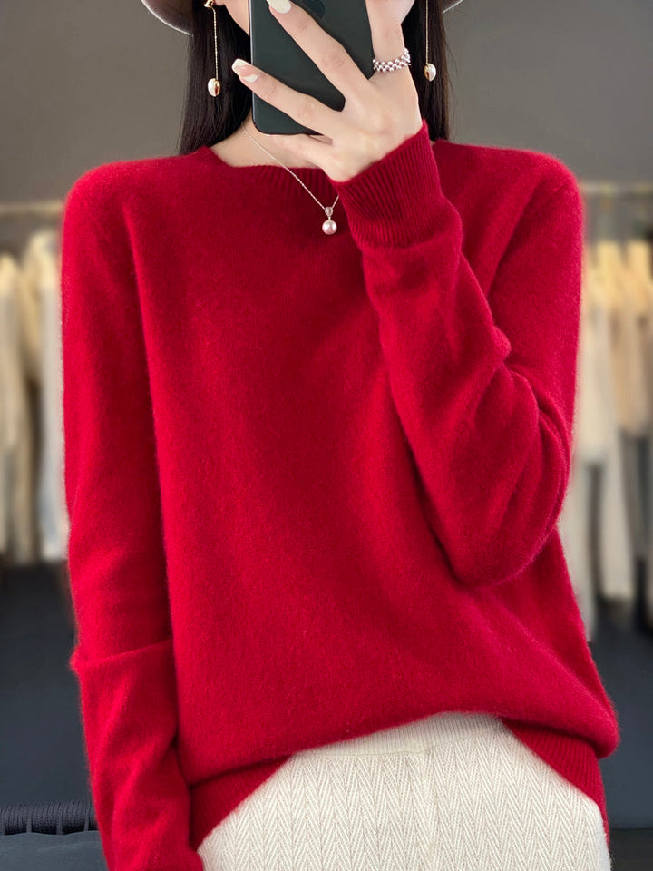 Drune | lässiger Strickpullover mit O-Ausschnitt